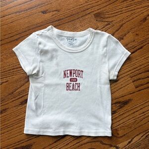 Brandy Melville White Newport Beach Tee